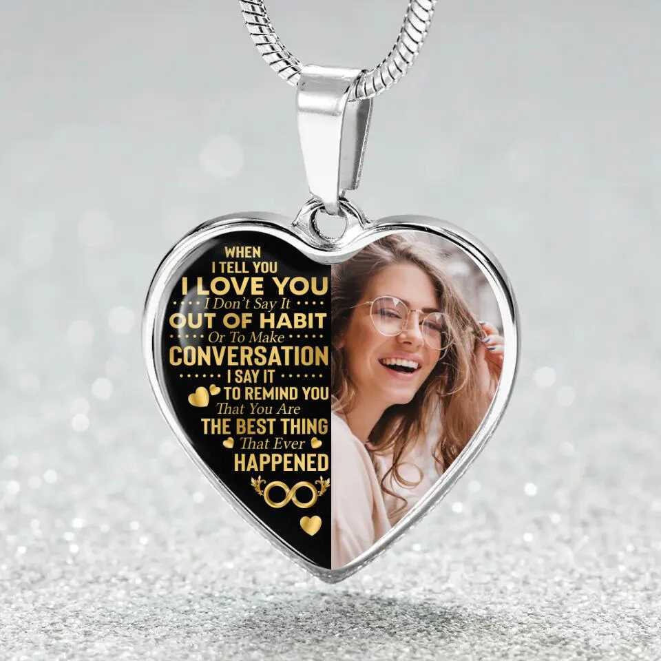 When I Tell You I Love You Personalized Heart Necklace - Image 3