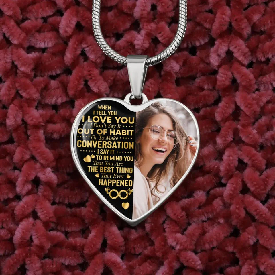 When I Tell You I Love You Personalized Heart Necklace - Image 5