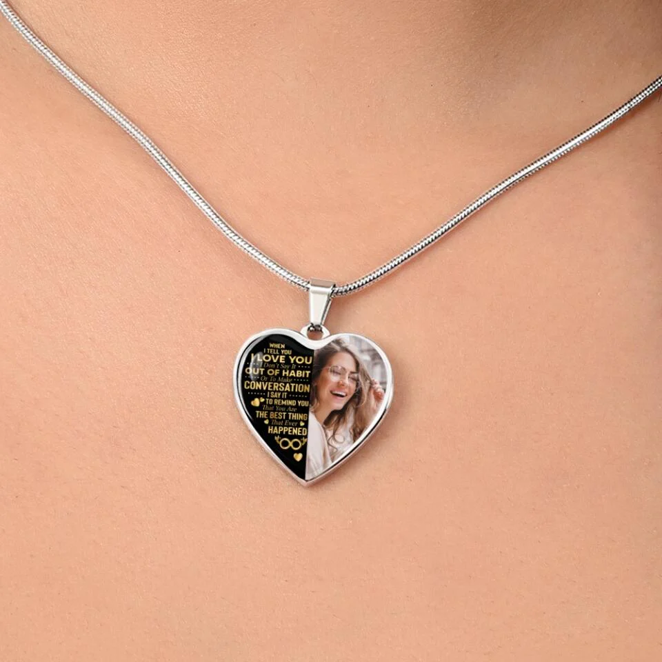 When I Tell You I Love You Personalized Heart Necklace - Image 7