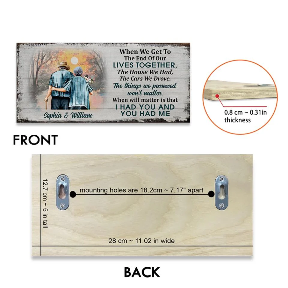 Personalized Valentine Gifts - When We Get To The End Of Our Lives Together - Personalized Key Holder - Image 10
