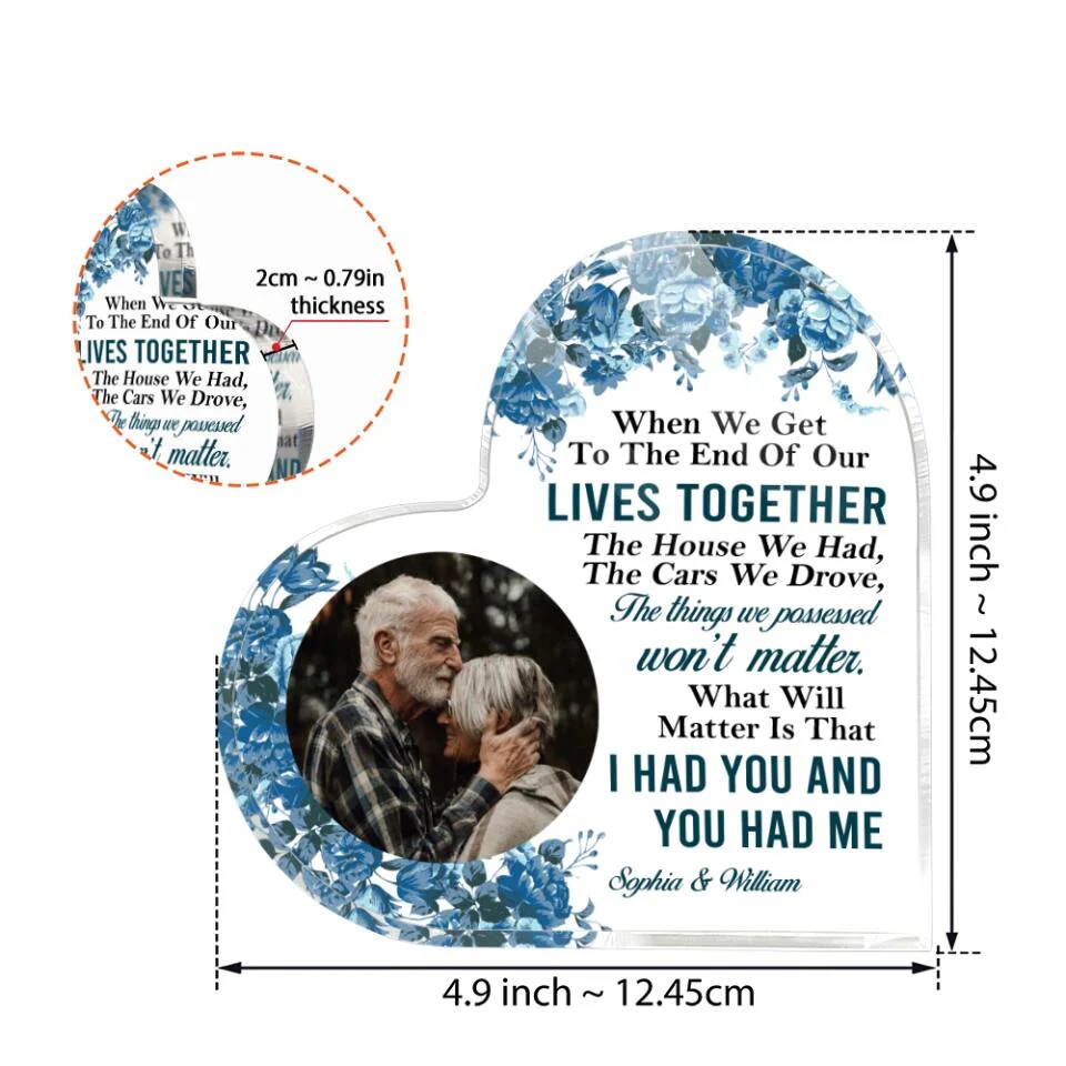 When We Get To The End Of Our Live Together, I Had You And You Had Me - Best Anniversary, Birthday Gift for Parents, Grandparents - 212IHNVSAP959 - Image 4