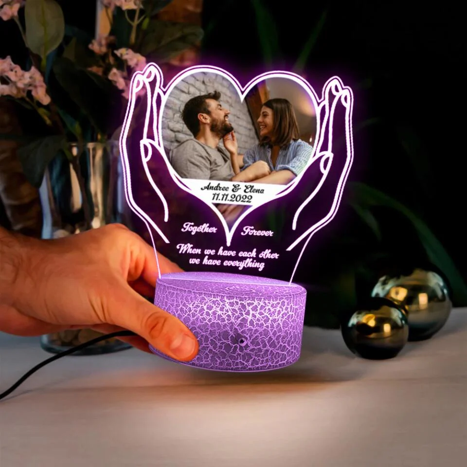 When We Have Each Other We Have Everything Custom 3D Light Anniversary Gift - Image 4