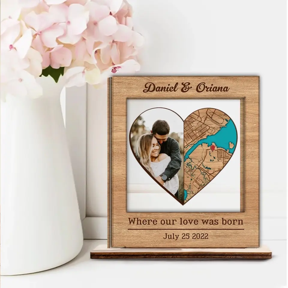 Where It All Began Sign Retro Map - Housewarming Gifts - Cusom Wooden Plaque - Anniversary Gift For Couples - Image 6
