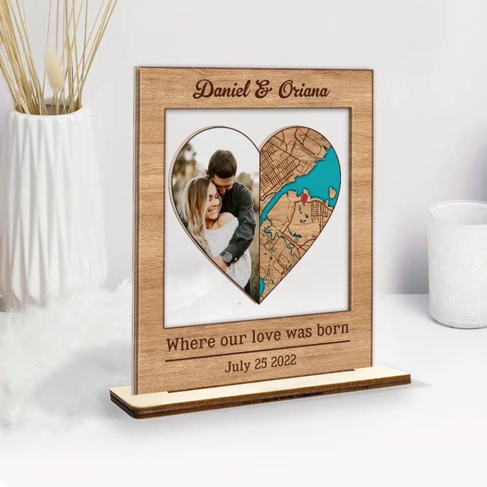 Where It All Began Sign Retro Map - Housewarming Gifts - Cusom Wooden Plaque - Anniversary Gift For Couples - Image 7
