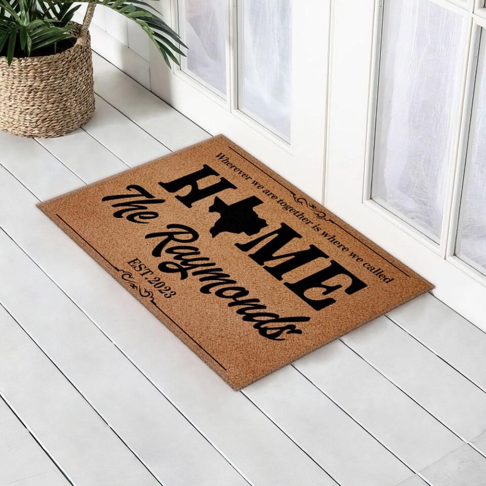 Wherever We Are Together Is Where We Called Home - Housewarming Gifts - Custom Doormat - Gift For Couples - Image 8