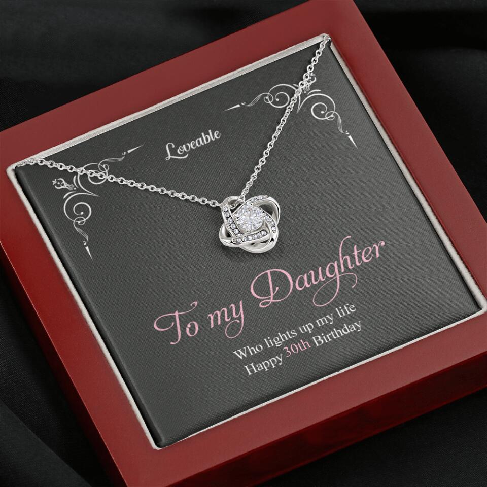To My Daughter, Who Lights Up My Life - Personalized Necklace - 30th Birthday Gift for Daughter - Image 7