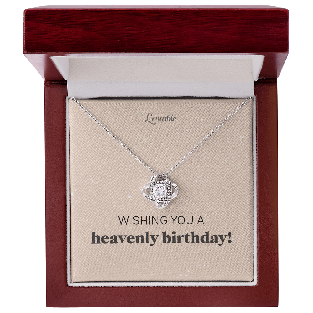 Wishing you a Heavenly Birthday - Love Knot Necklace - Image 4