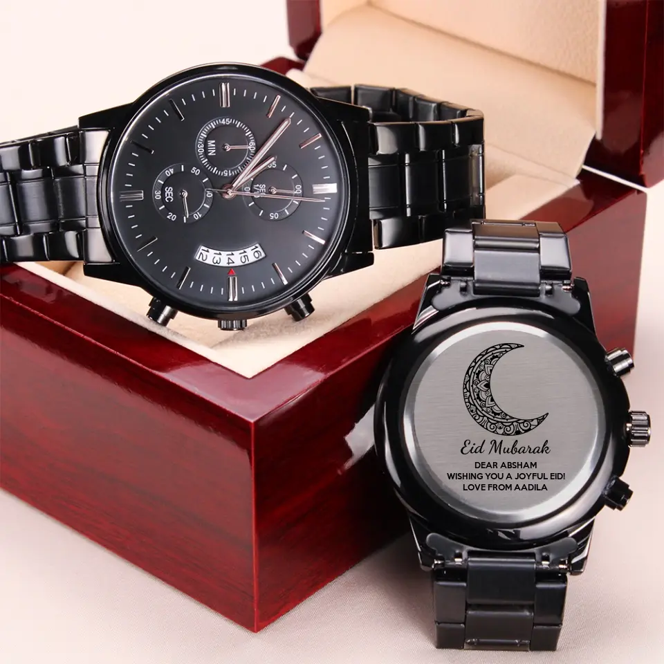 Wishing You A Joyful EID Personalised Engraved Watch Eid Gift - Image 3