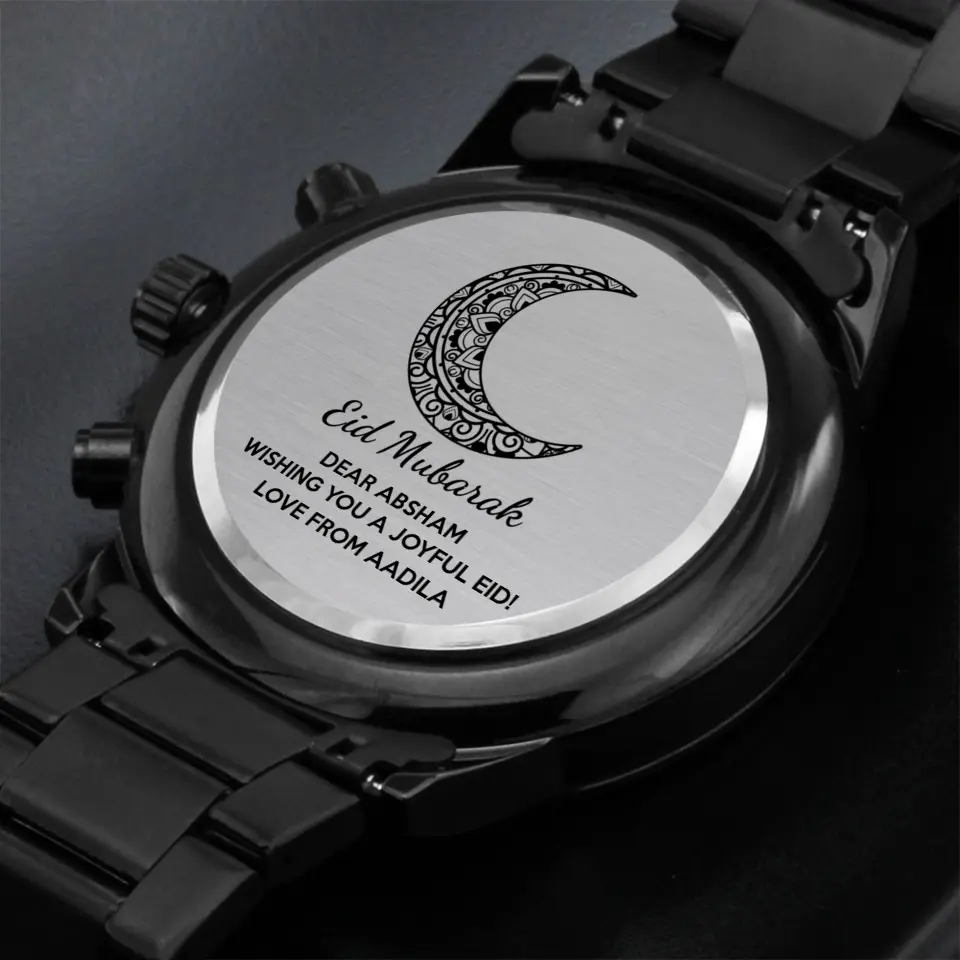 Wishing You A Joyful EID Personalised Engraved Watch Eid Gift - Image 4