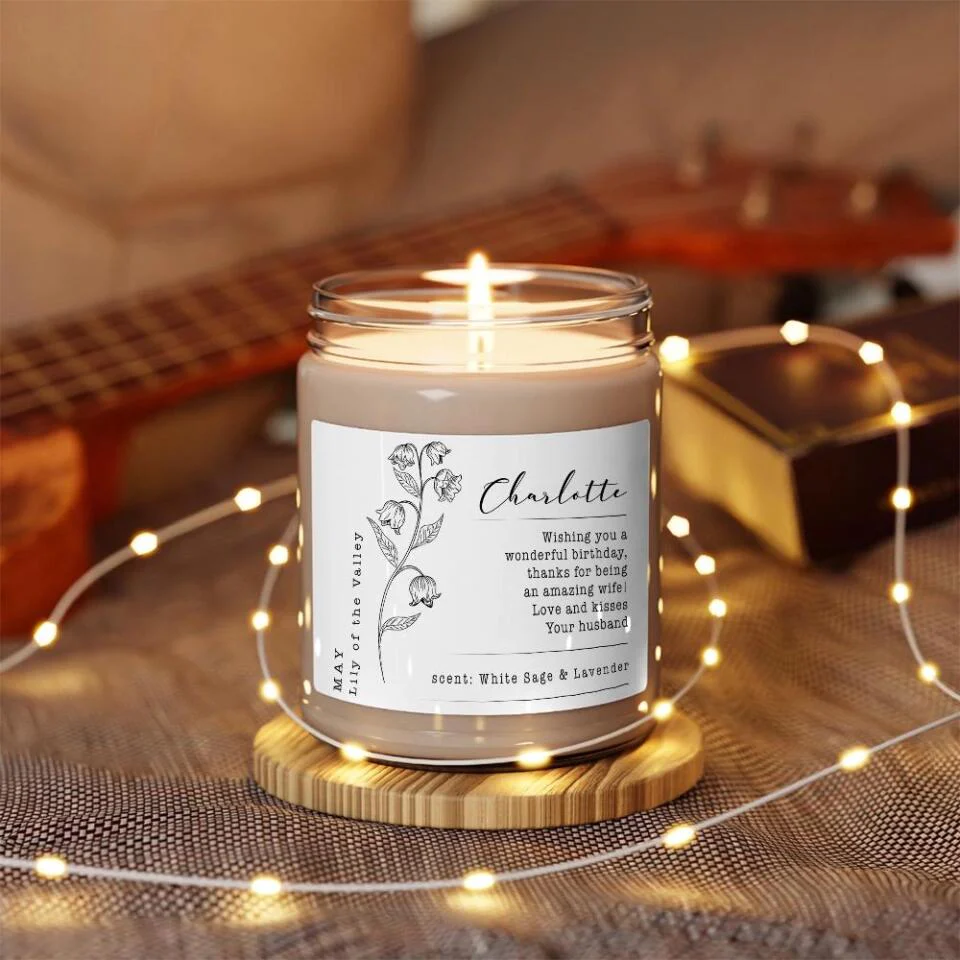 Wishing You A Wonderful Birthday - Personalized Scented Soy Candle - Gift For Birthday - Image 11