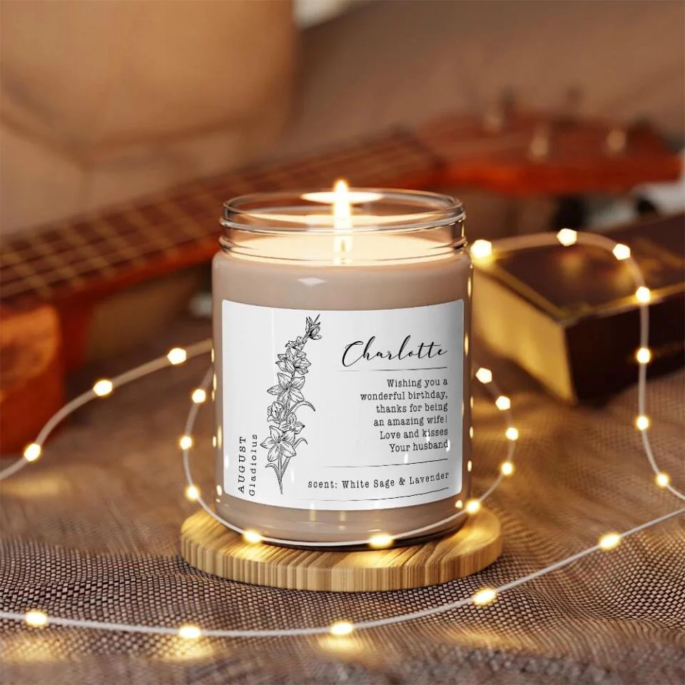 Wishing You A Wonderful Birthday - Personalized Scented Soy Candle - Gift For Birthday - Image 14
