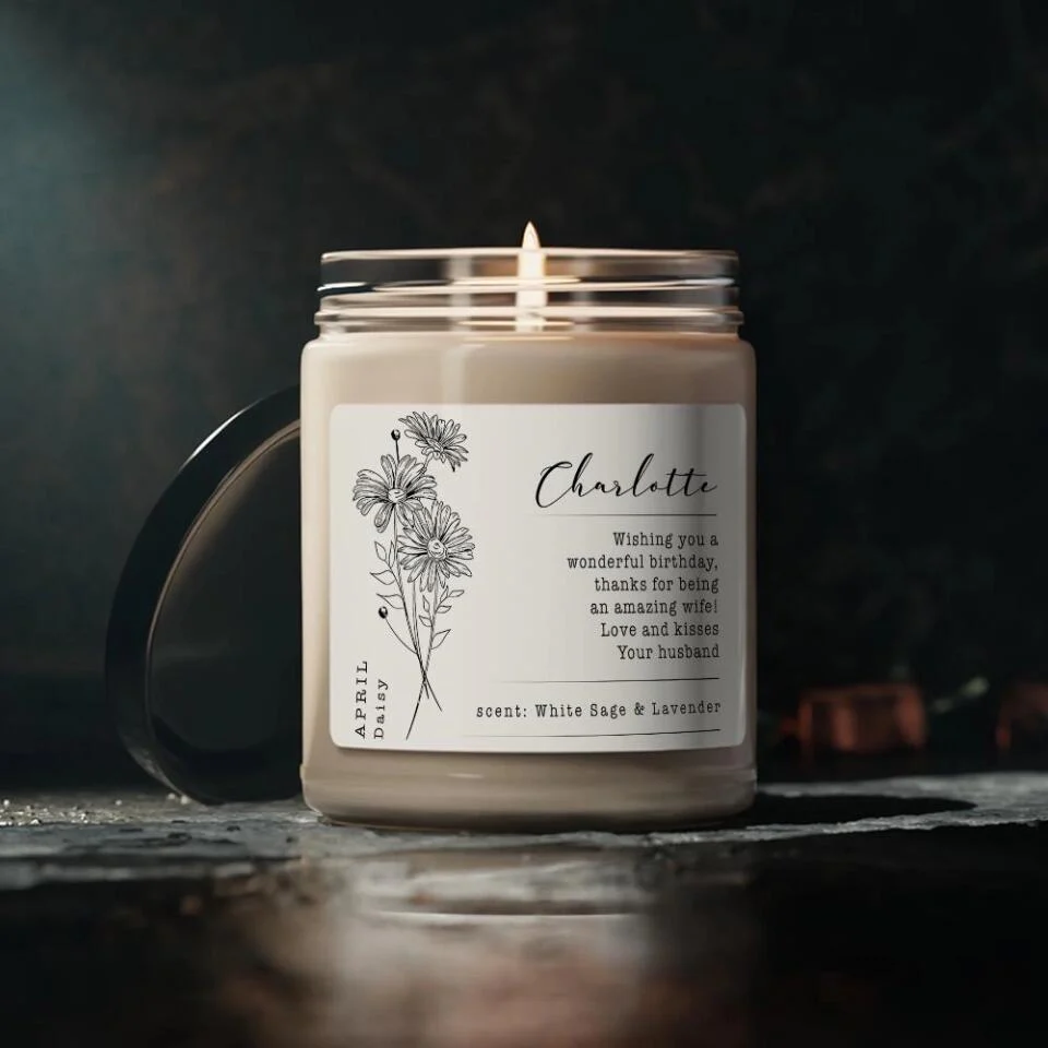Wishing You A Wonderful Birthday - Personalized Scented Soy Candle - Gift For Birthday - Image 22