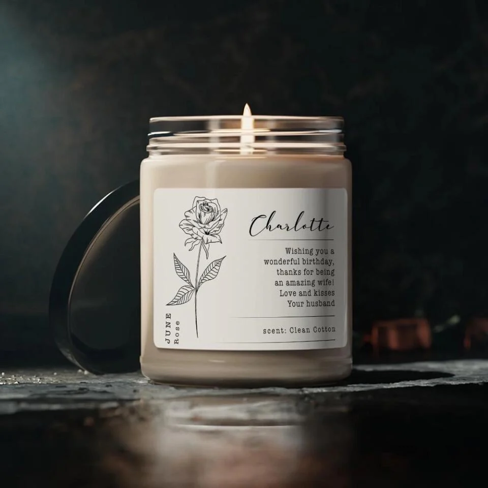 Wishing You A Wonderful Birthday - Personalized Scented Soy Candle - Gift For Birthday - Image 24
