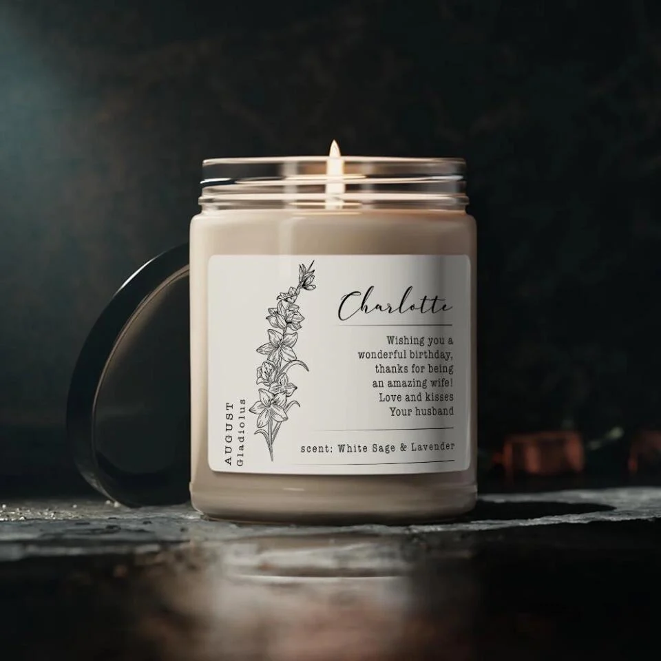 Wishing You A Wonderful Birthday - Personalized Scented Soy Candle - Gift For Birthday - Image 26