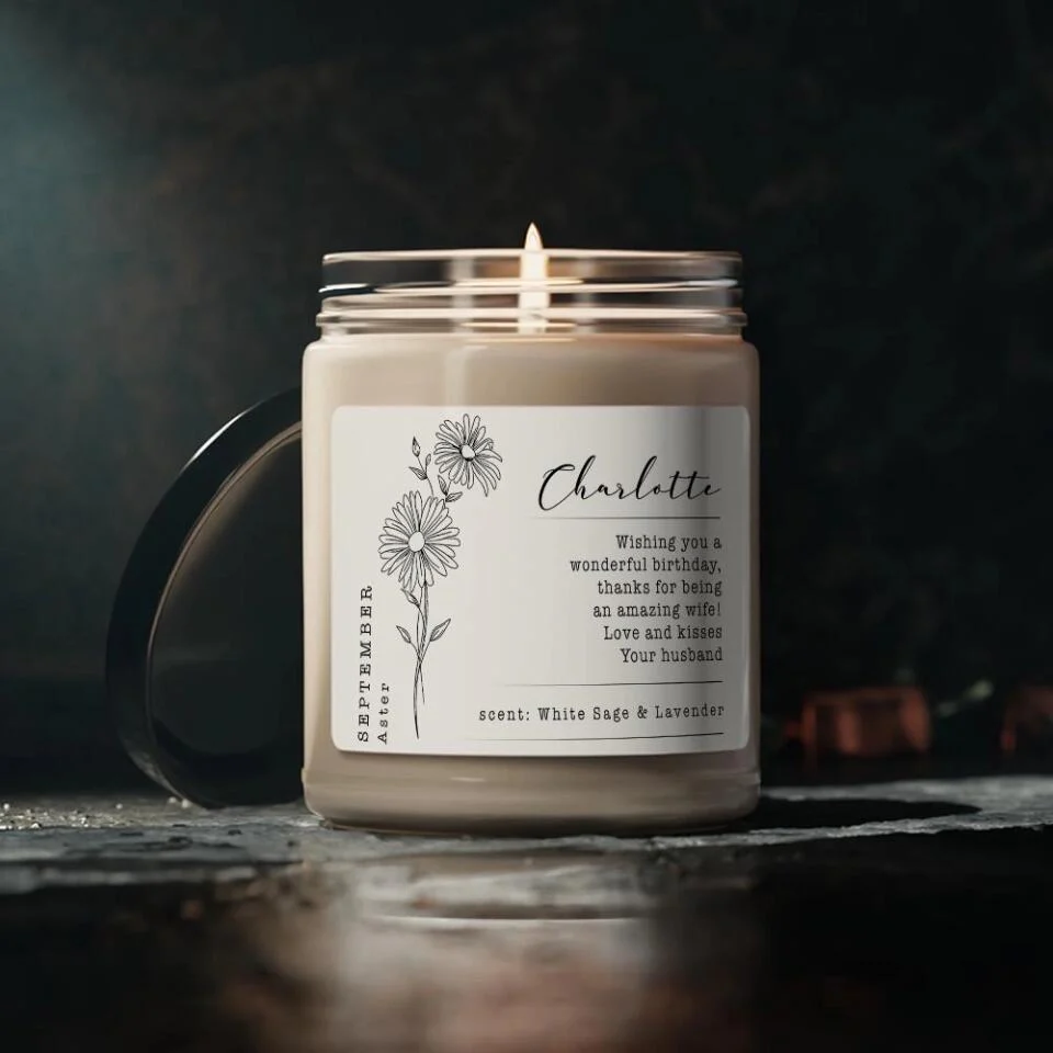 Wishing You A Wonderful Birthday - Personalized Scented Soy Candle - Gift For Birthday - Image 27
