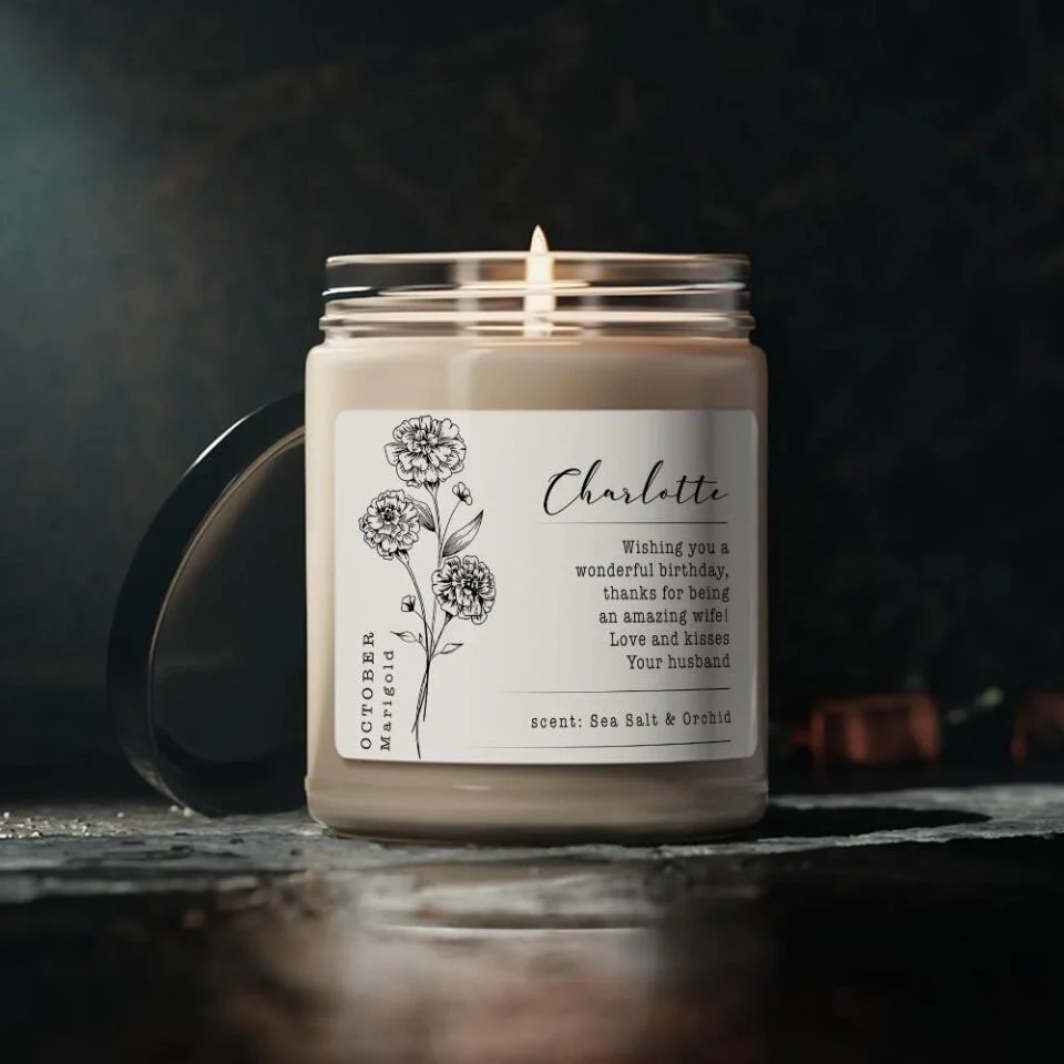 Wishing You A Wonderful Birthday - Personalized Scented Soy Candle - Gift For Birthday - Image 28