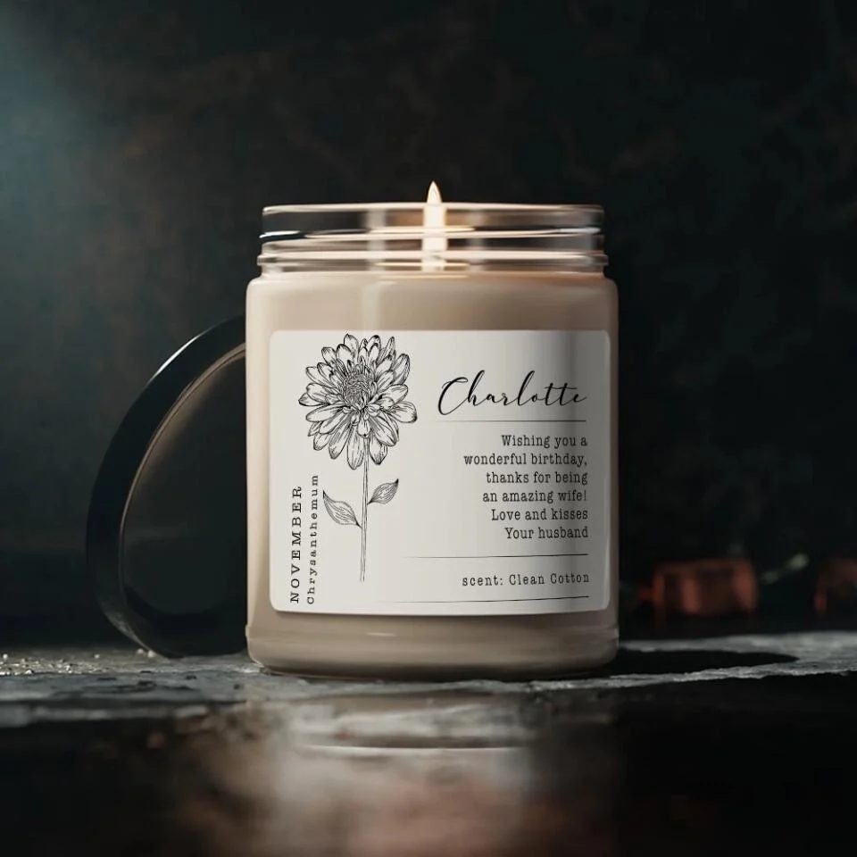 Wishing You A Wonderful Birthday - Personalized Scented Soy Candle - Gift For Birthday - Image 29
