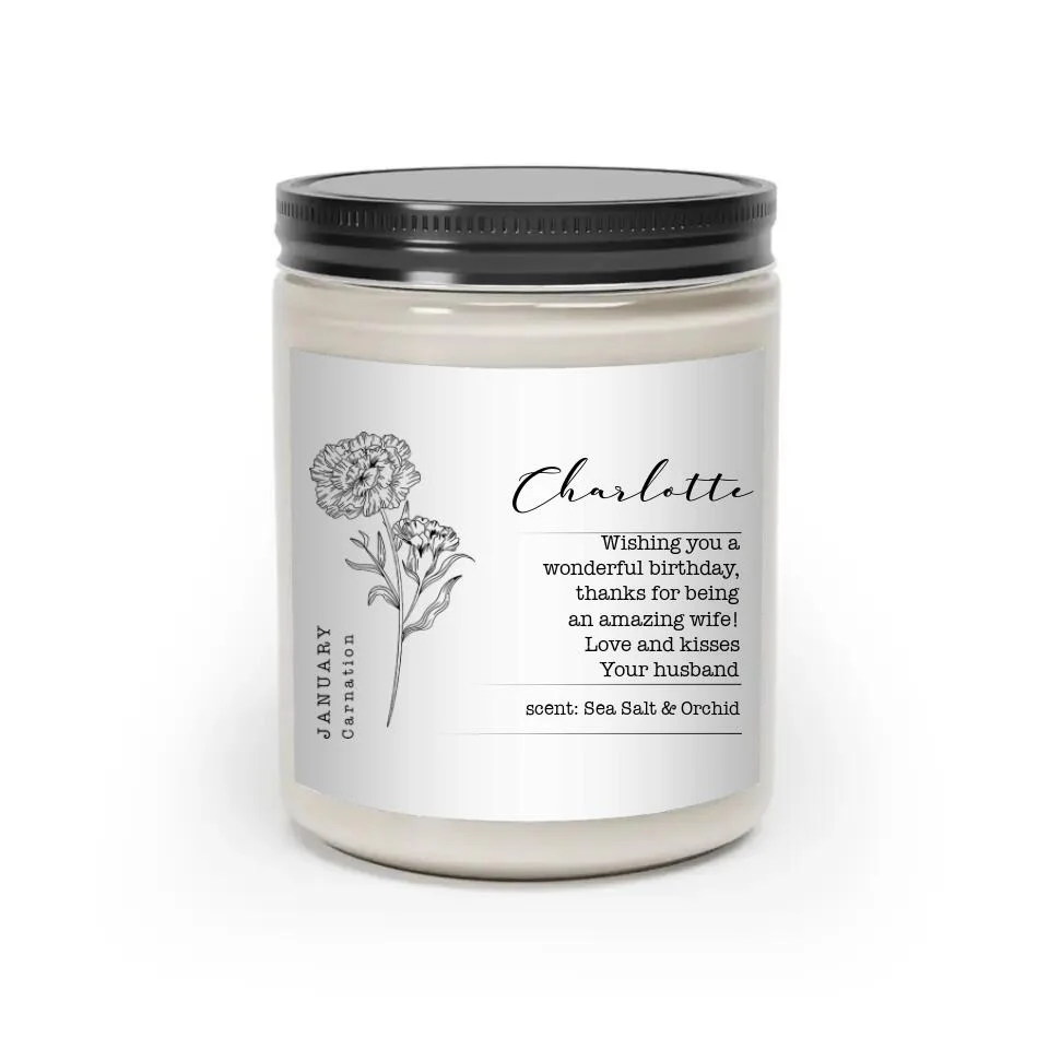 Wishing You A Wonderful Birthday - Personalized Scented Soy Candle - Gift For Birthday - Image 3