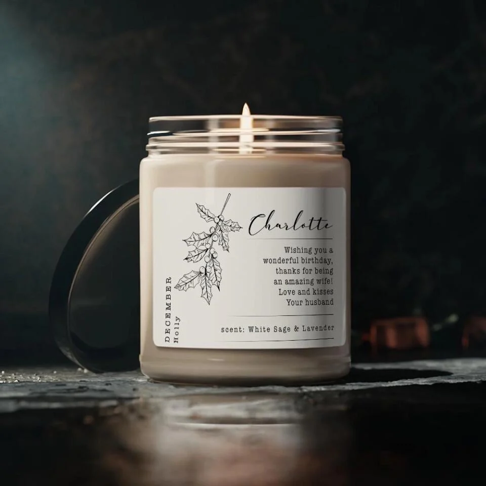 Wishing You A Wonderful Birthday - Personalized Scented Soy Candle - Gift For Birthday - Image 30