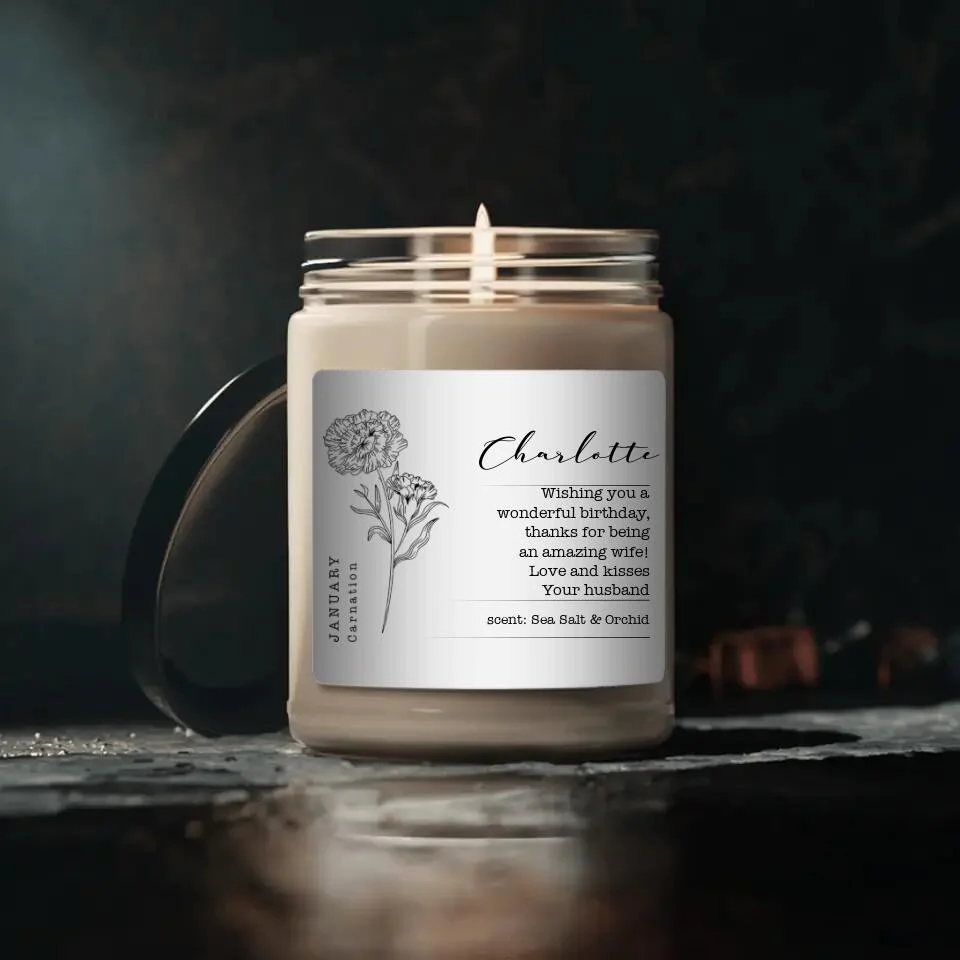 Wishing You A Wonderful Birthday - Personalized Scented Soy Candle - Gift For Birthday - Image 4