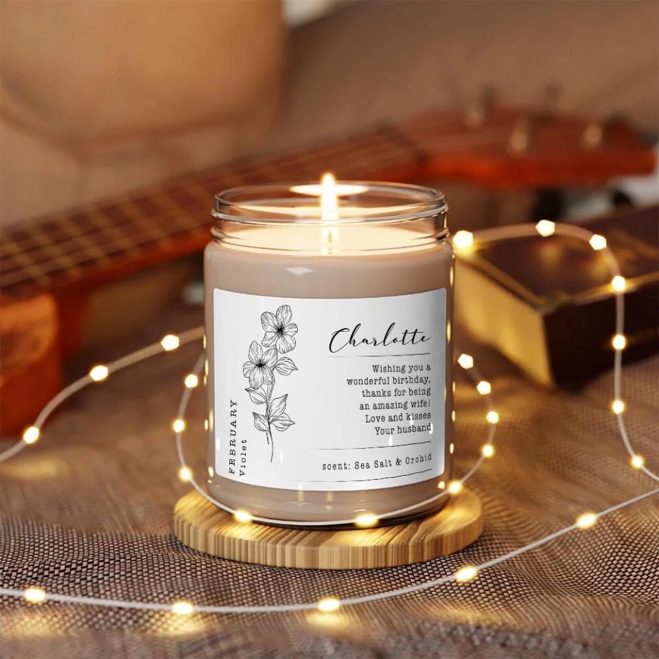 Wishing You A Wonderful Birthday - Personalized Scented Soy Candle - Gift For Birthday - Image 8