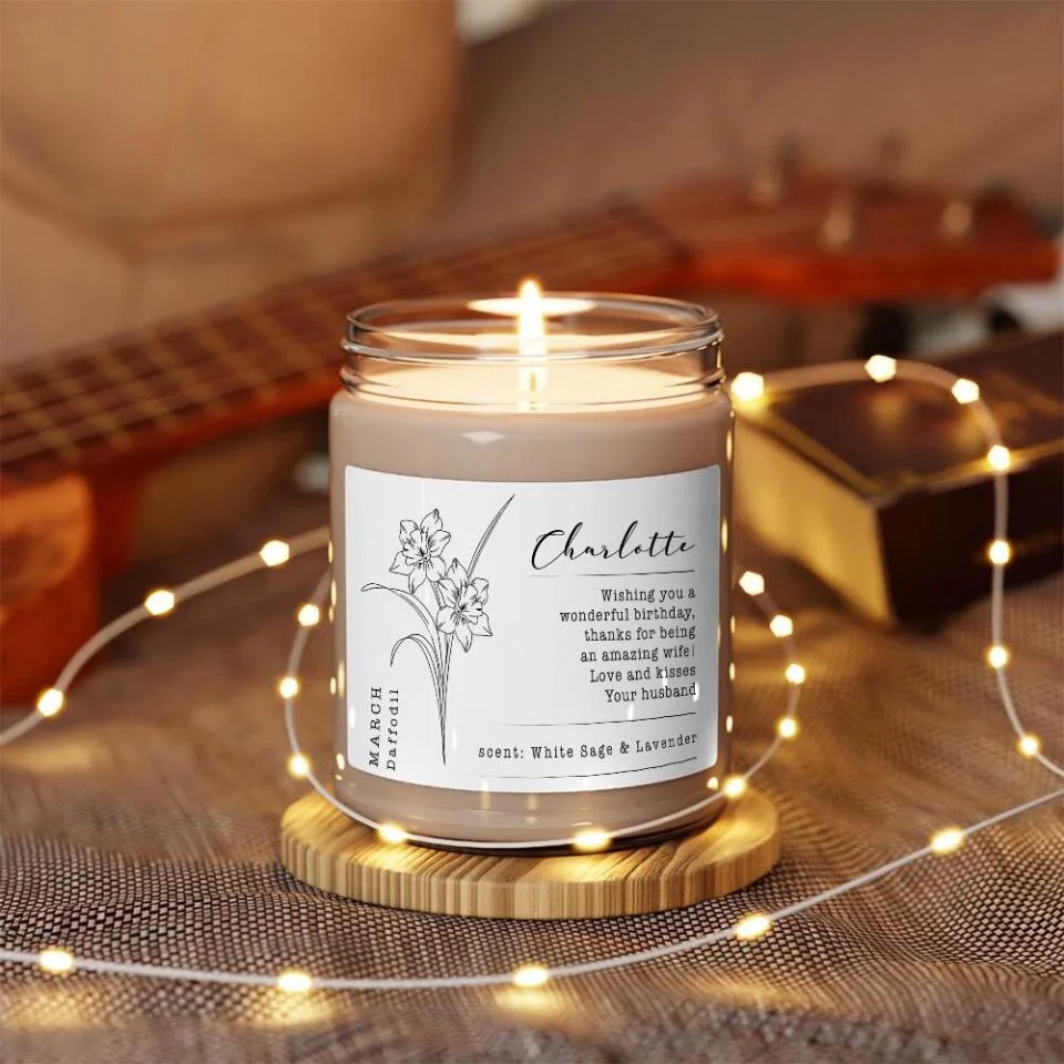Wishing You A Wonderful Birthday - Personalized Scented Soy Candle - Gift For Birthday - Image 9
