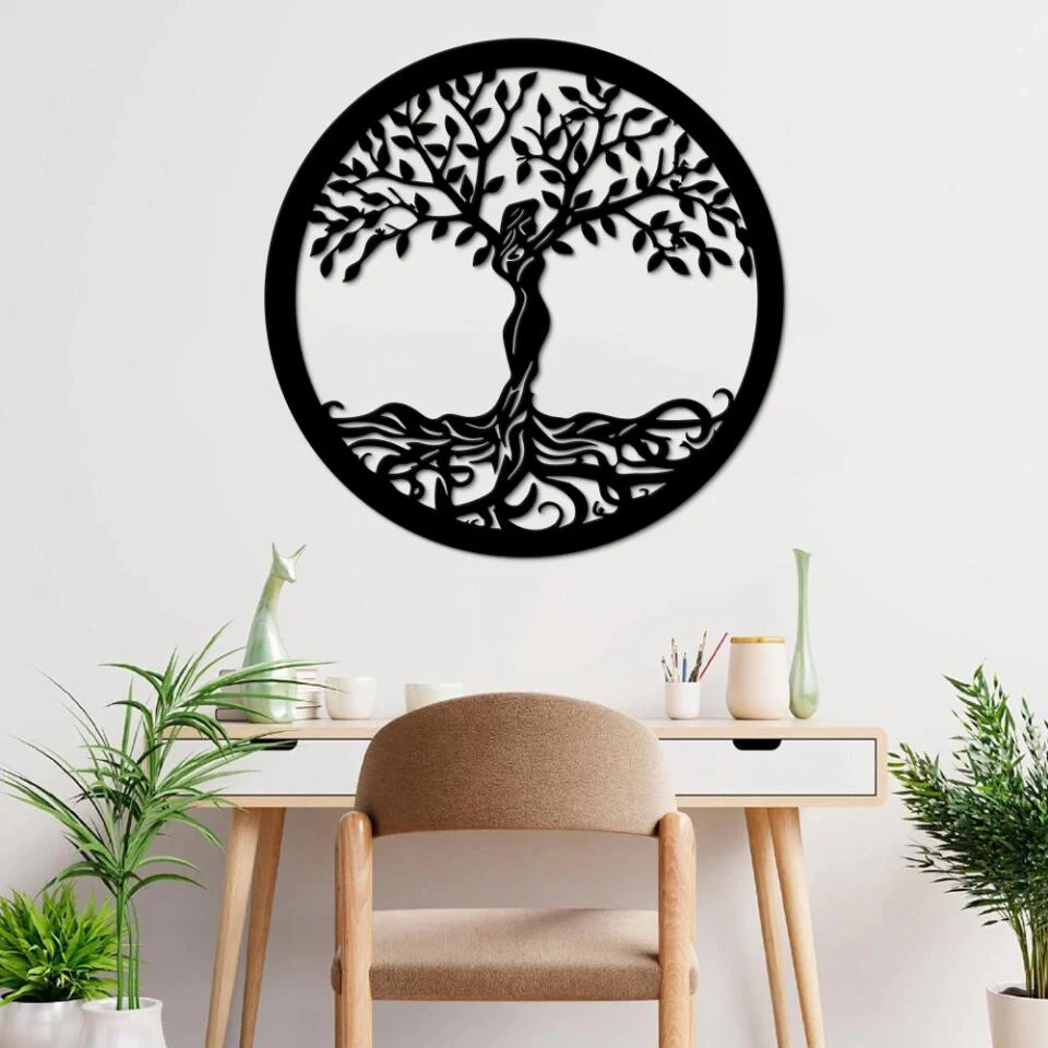 Women Tree of Life Spiritual - Home Decor - Cut Metal Sign - Wall Decoration - Gift for Family - Image 4