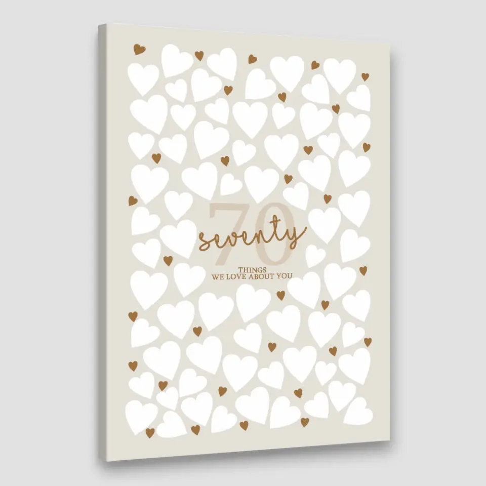 Write Your Own 40 50 60 70 80 90 Things We Love About You - Canvas Poster Wall Art - Best Birthday Gift For Family - For Older Parents/Grandparents - Image 11