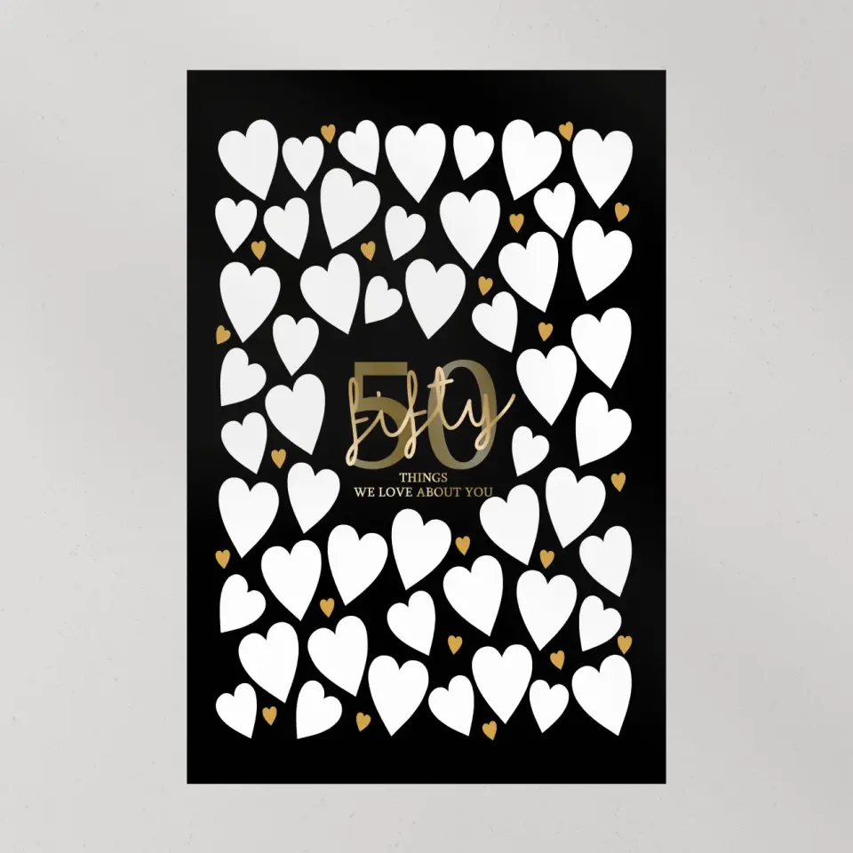 Write Your Own 40 50 60 70 80 90 Things We Love About You - Canvas Poster Wall Art - Best Birthday Gift For Family - For Older Parents/Grandparents - Image 16