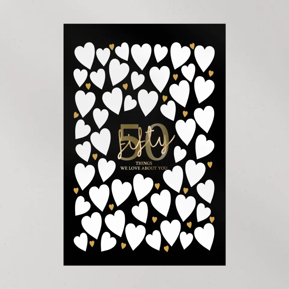 Write Your Own 40 50 60 70 80 90 Things We Love About You - Canvas Poster Wall Art - Best Birthday Gift For Family - For Older Parents/Grandparents - Image 17
