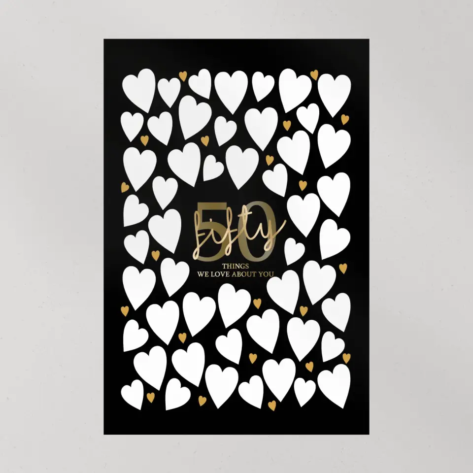 Write Your Own 40 50 60 70 80 90 Things We Love About You - Canvas Poster Wall Art - Best Birthday Gift For Family - For Older Parents/Grandparents - Image 18
