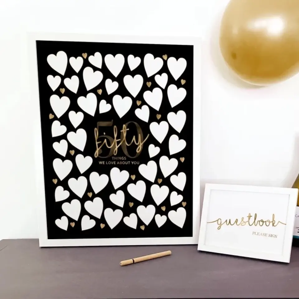 Write Your Own 40 50 60 70 80 90 Things We Love About You - Canvas Poster Wall Art - Best Birthday Gift For Family - For Older Parents/Grandparents - Image 20