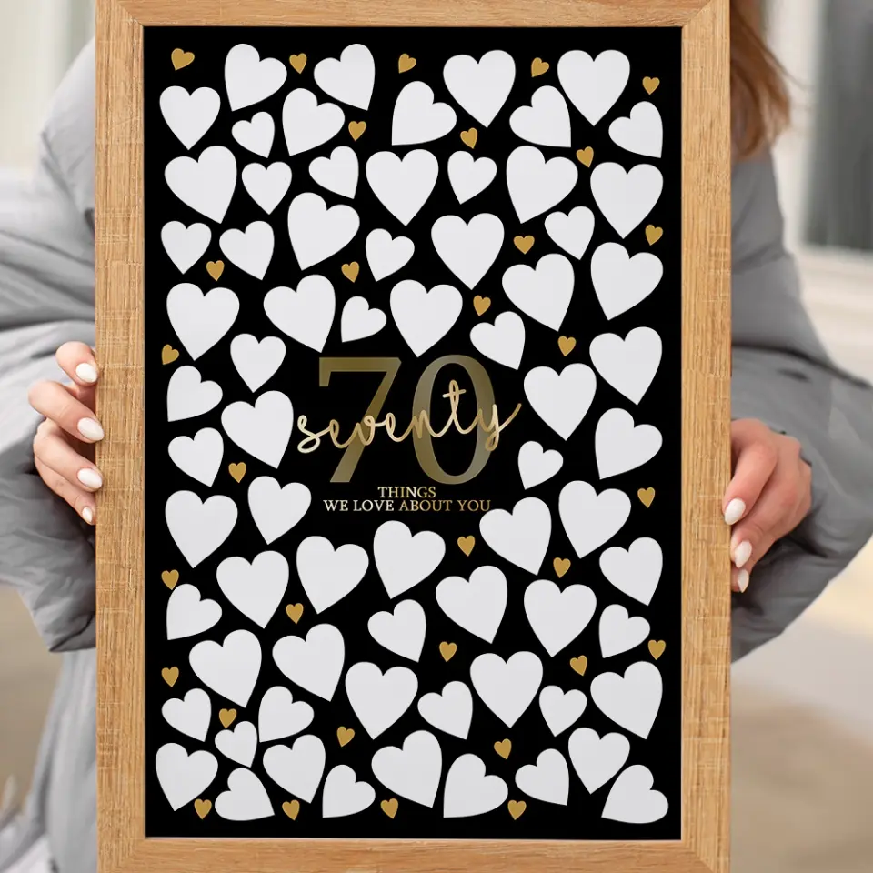 Write Your Own 40 50 60 70 80 90 Things We Love About You - Canvas Poster Wall Art - Best Birthday Gift For Family - For Older Parents/Grandparents - Image 24