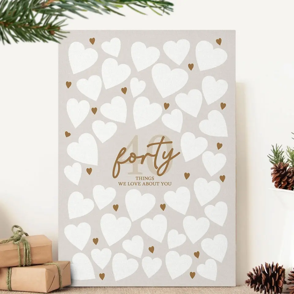 Write Your Own 40 50 60 70 80 90 Things We Love About You - Canvas Poster Wall Art - Best Birthday Gift For Family - For Older Parents/Grandparents - Image 25