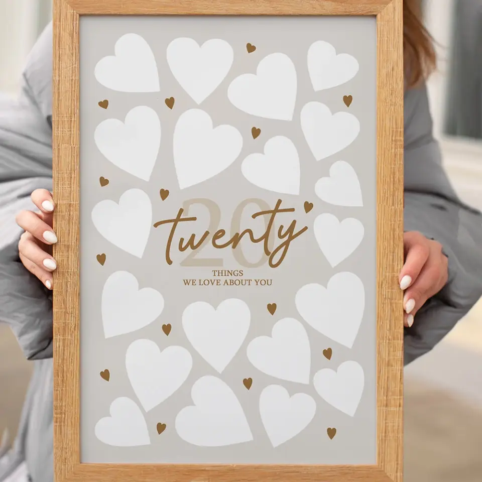 Write Your Own 40 50 60 70 80 90 Things We Love About You - Canvas Poster Wall Art - Best Birthday Gift For Family - For Older Parents/Grandparents - Image 28