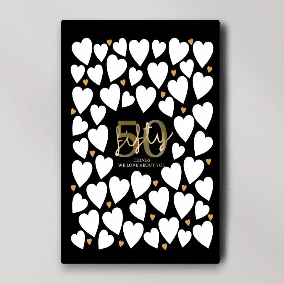 Write Your Own 40 50 60 70 80 90 Things We Love About You - Canvas Poster Wall Art - Best Birthday Gift For Family - For Older Parents/Grandparents - Image 4