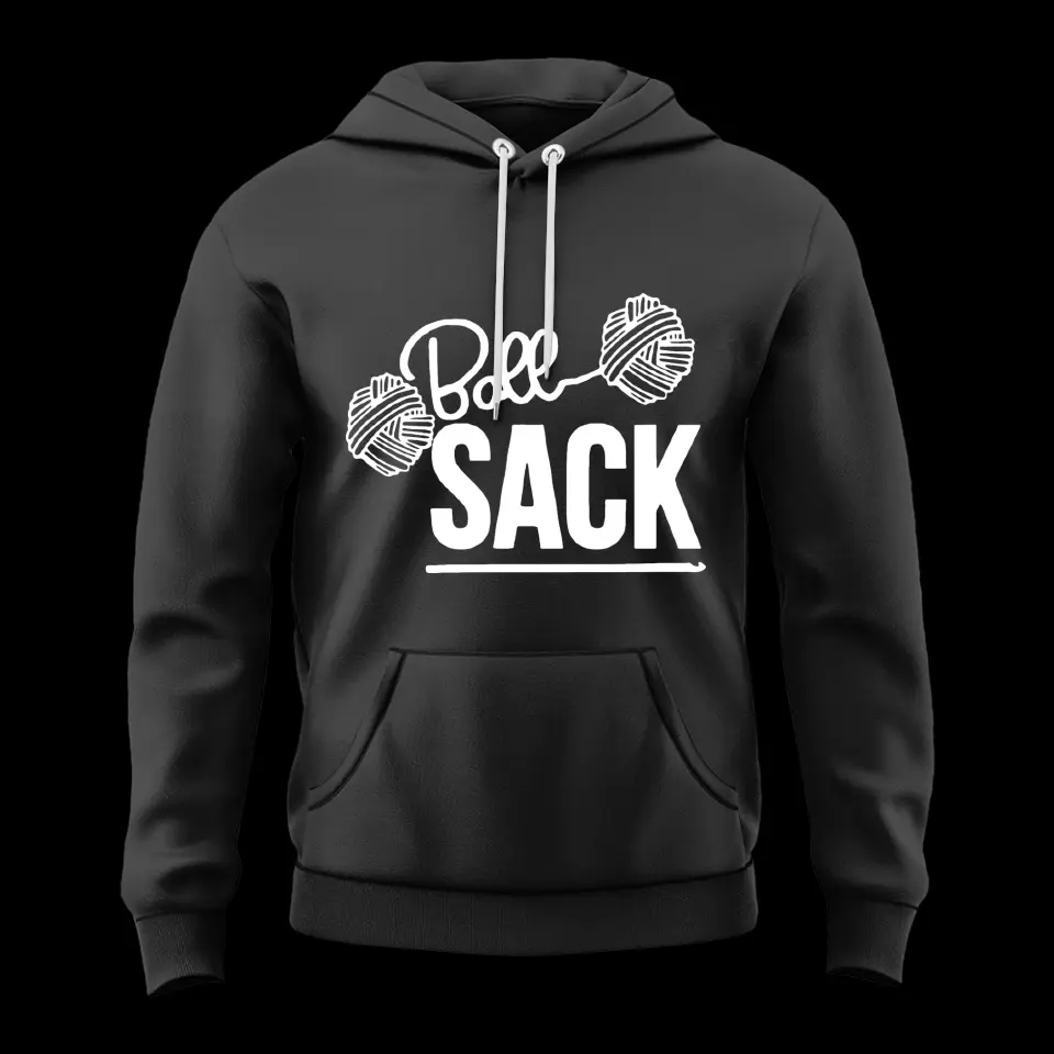 Yarn Pocket Hoodie with Crochet/Knitting Graphic- Standard Hoodie - Image 2