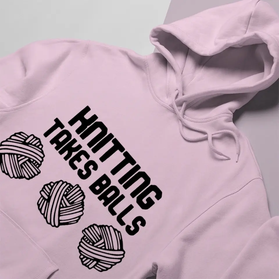 Yarn Pocket Hoodie with Crochet/Knitting Graphic- Standard Hoodie - Image 5