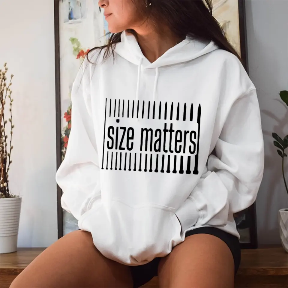 Yarn Pocket Hoodie with Crochet/Knitting Graphic- Standard Hoodie - Image 6