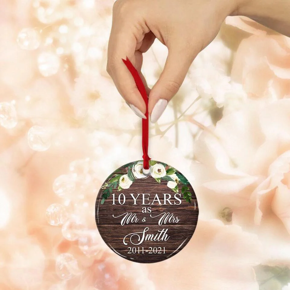 You and Me Forever and Always Custom Name and Photo Ornament - Image 7
