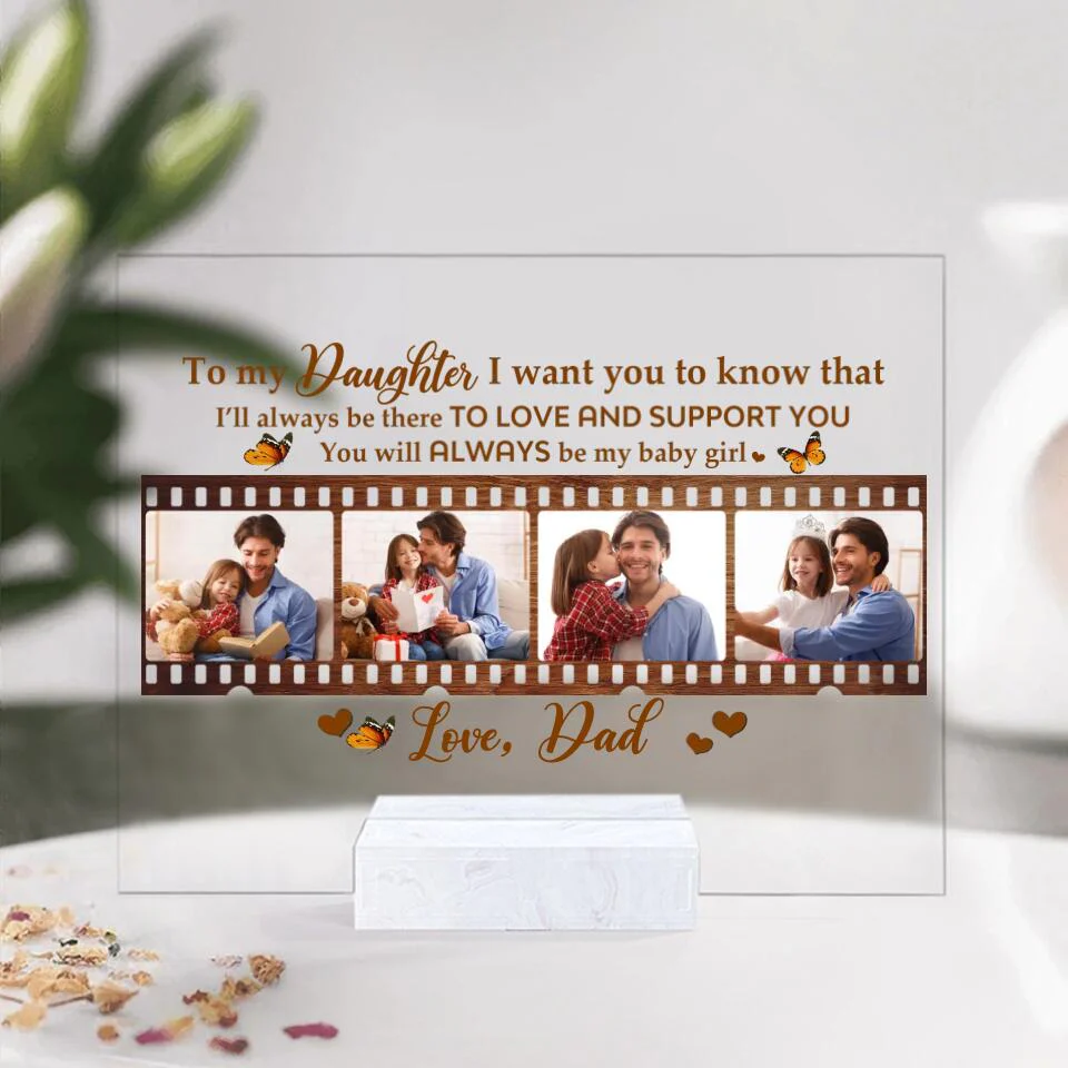 You Are Always Be My Baby Girl - Personalized Transparent Acrylic Plaque - Image 3