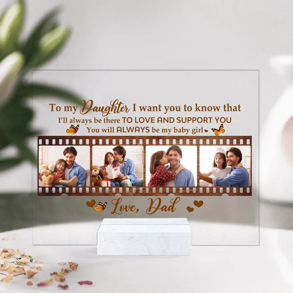 You Are Always Be My Baby Girl - Personalized Transparent Acrylic Plaque - Image 5