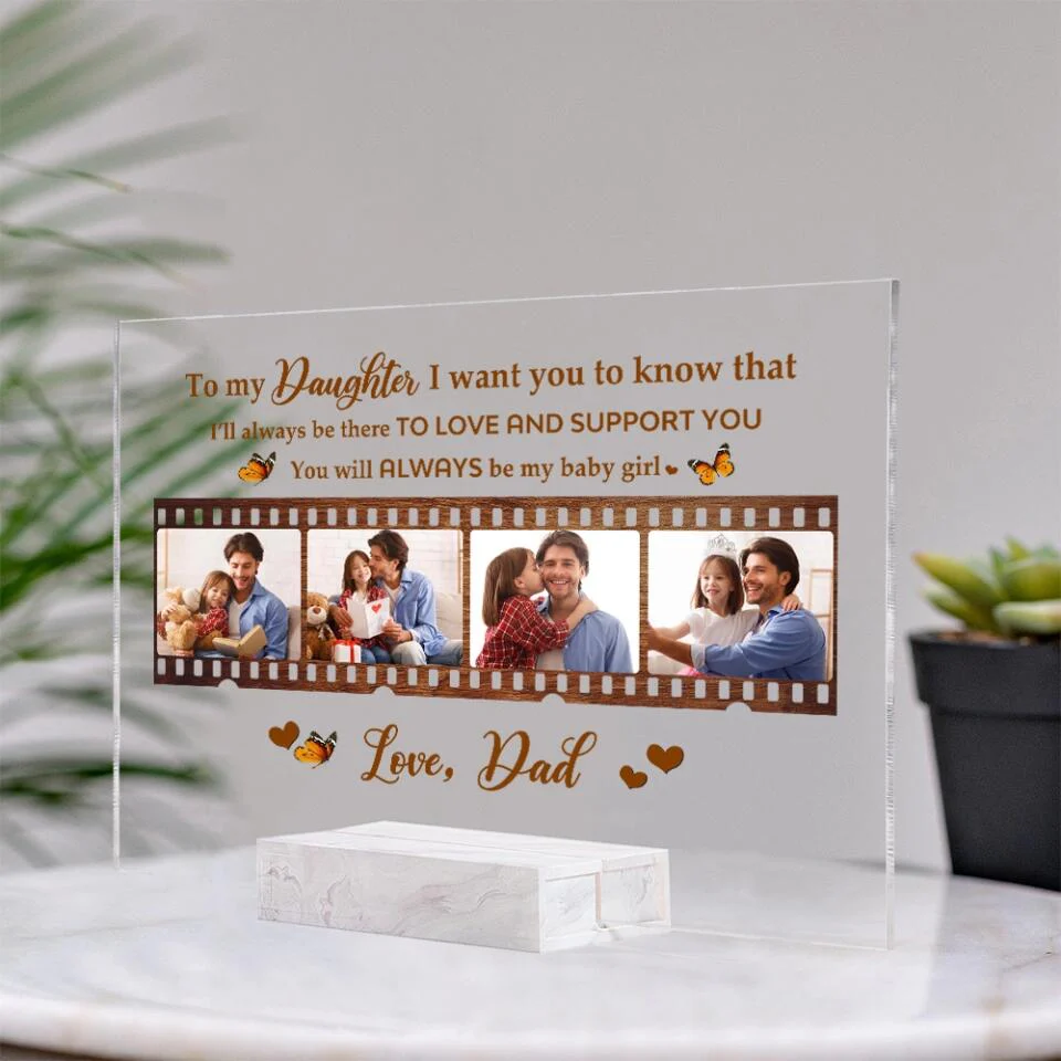 You Are Always Be My Baby Girl - Personalized Transparent Acrylic Plaque - Image 6