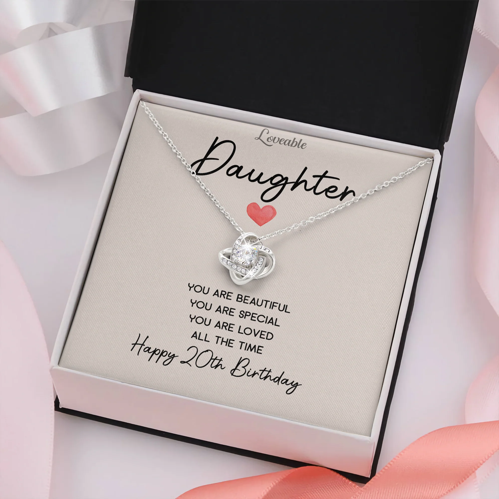 Daughter, You Are Beautiful, Special, Loved, All The Time Necklace - 20th Birthday Gift for Daughter - Image 4