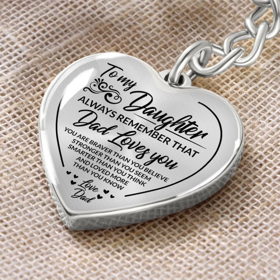 You Are Braver Than You Believe Personalized Keychain Necklace - Image 12
