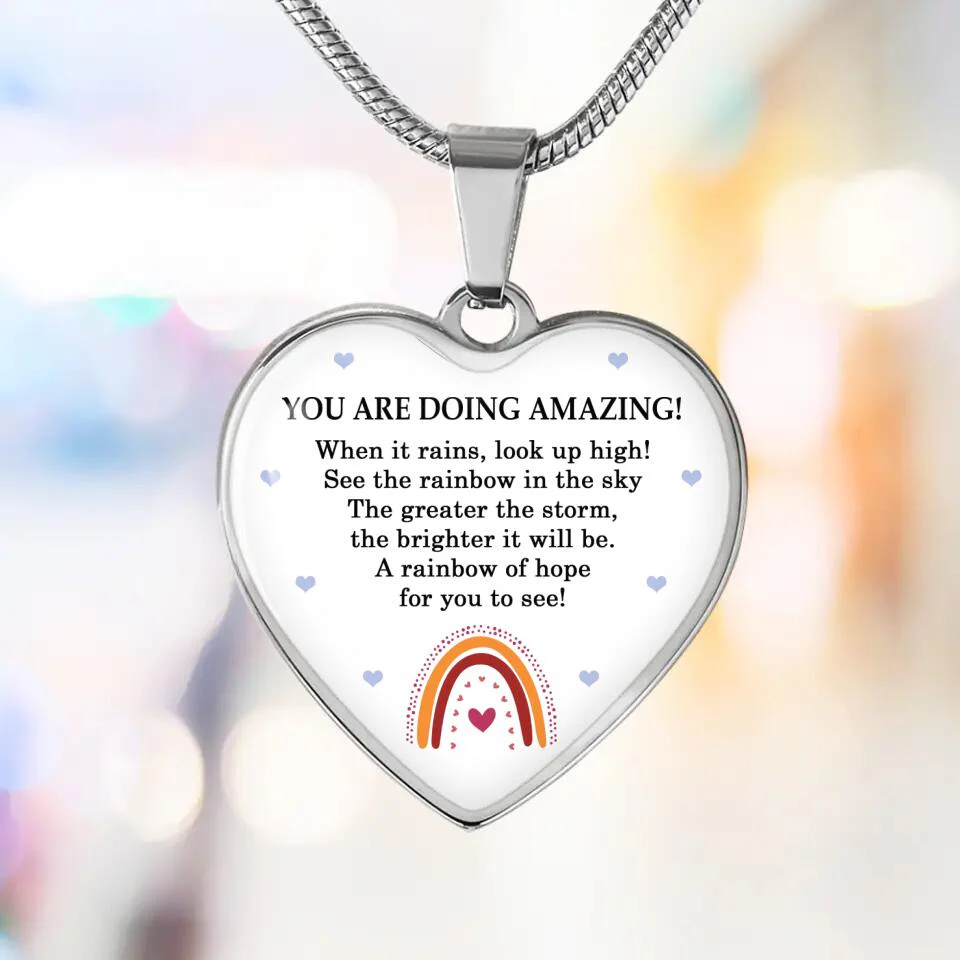 You Are Doing Amazing Heart Pendant - Image 10