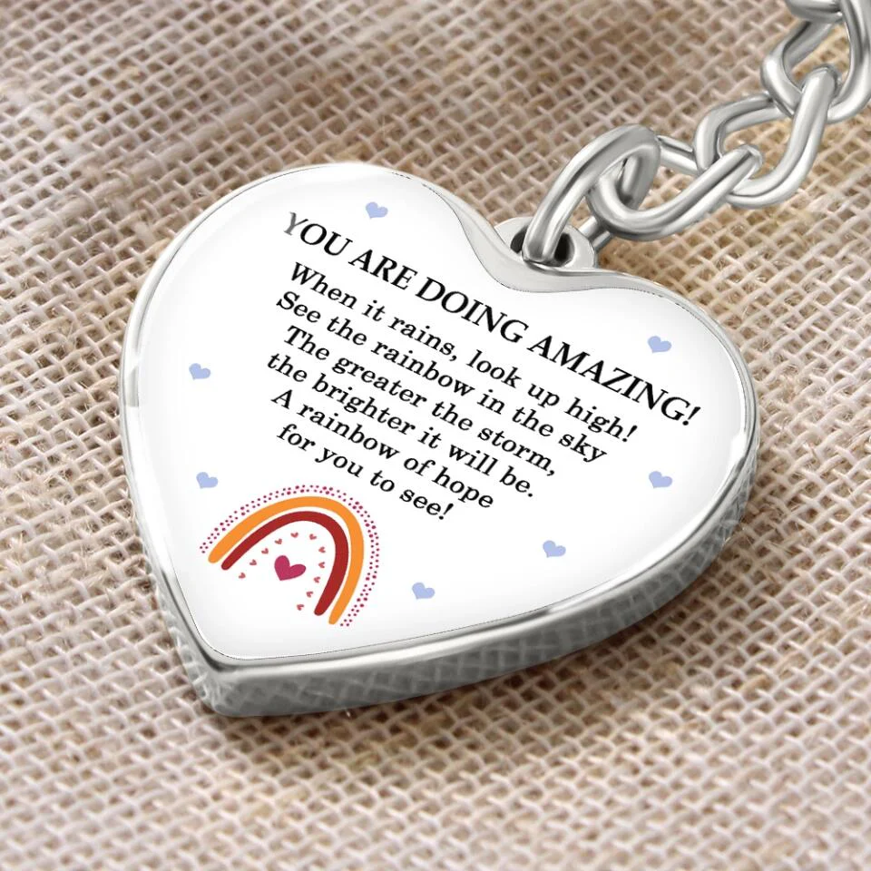 You Are Doing Amazing Heart Pendant - Image 4