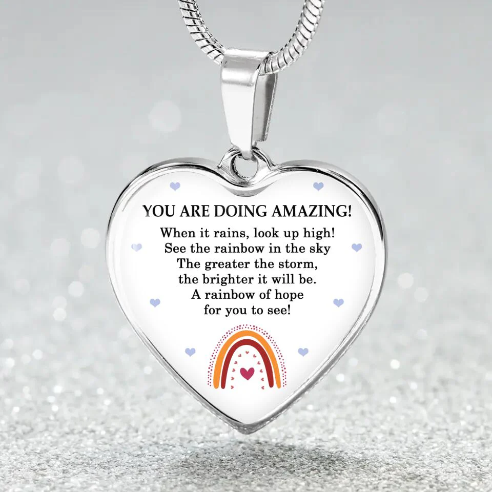 You Are Doing Amazing Heart Pendant - Image 6