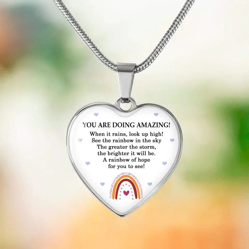 You Are Doing Amazing Heart Pendant - Image 7