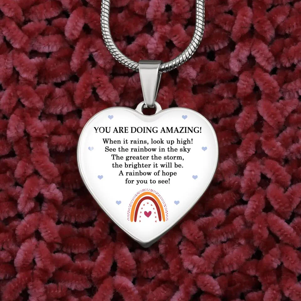 You Are Doing Amazing Heart Pendant - Image 8